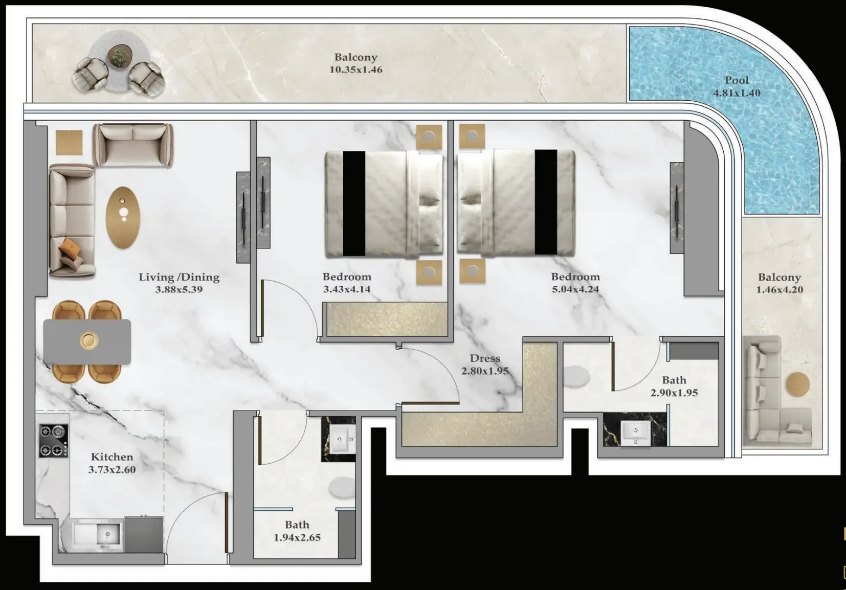Layout 2 camere