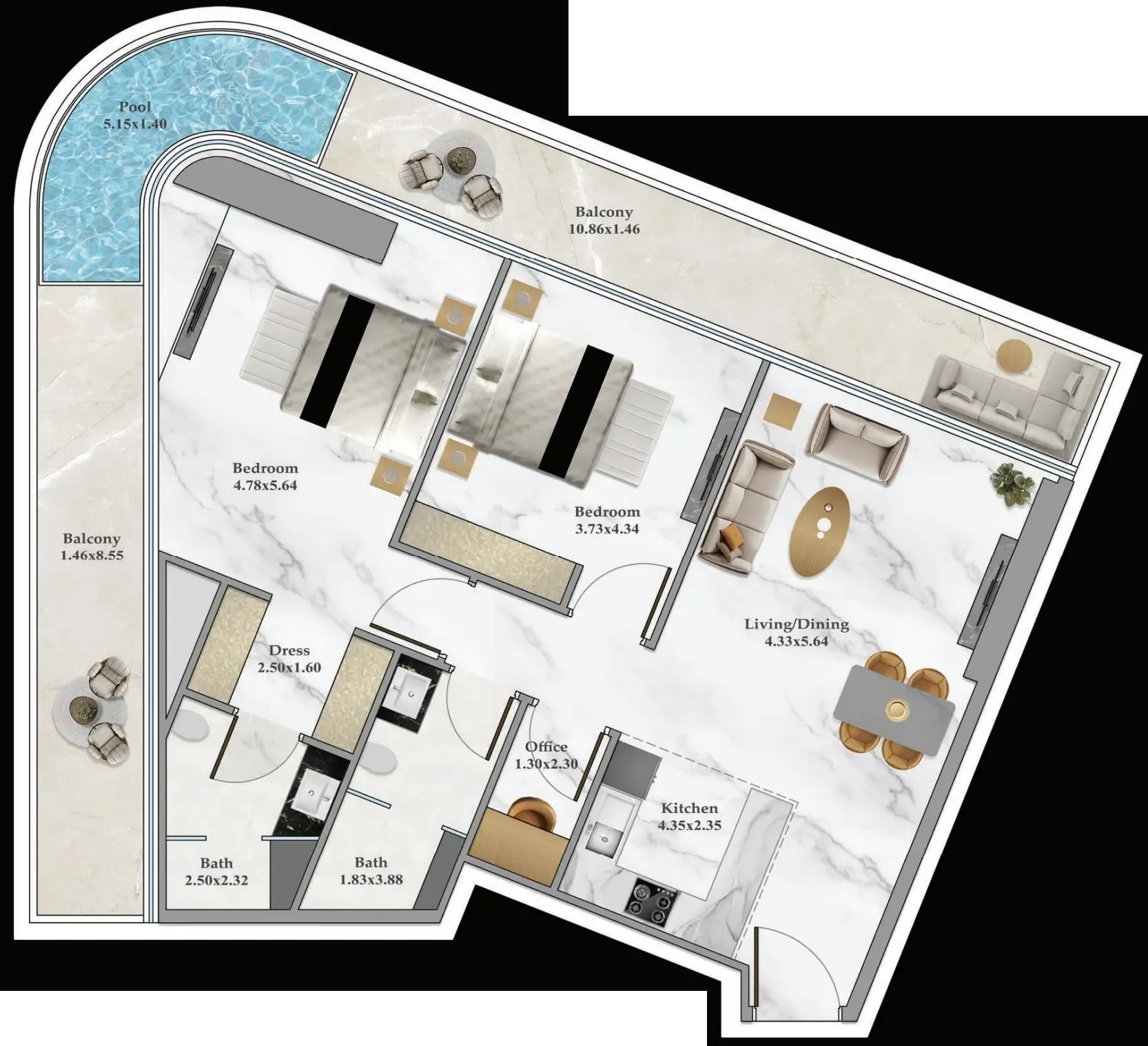 Layout 2 camere