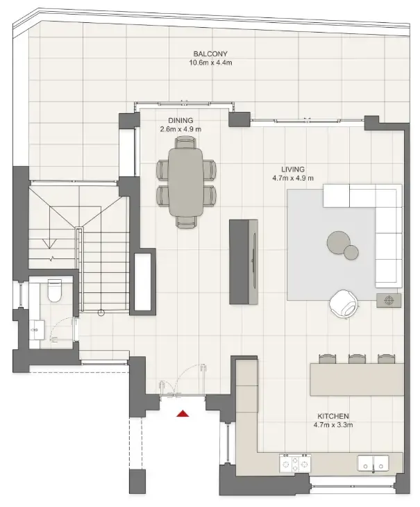3 bedrooms floor plan