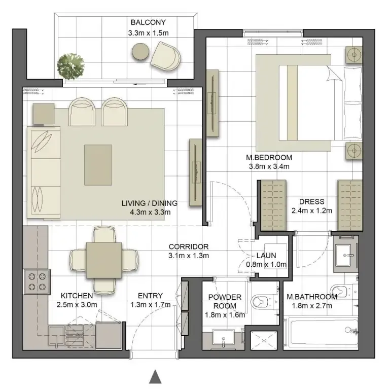 1BR Layout
