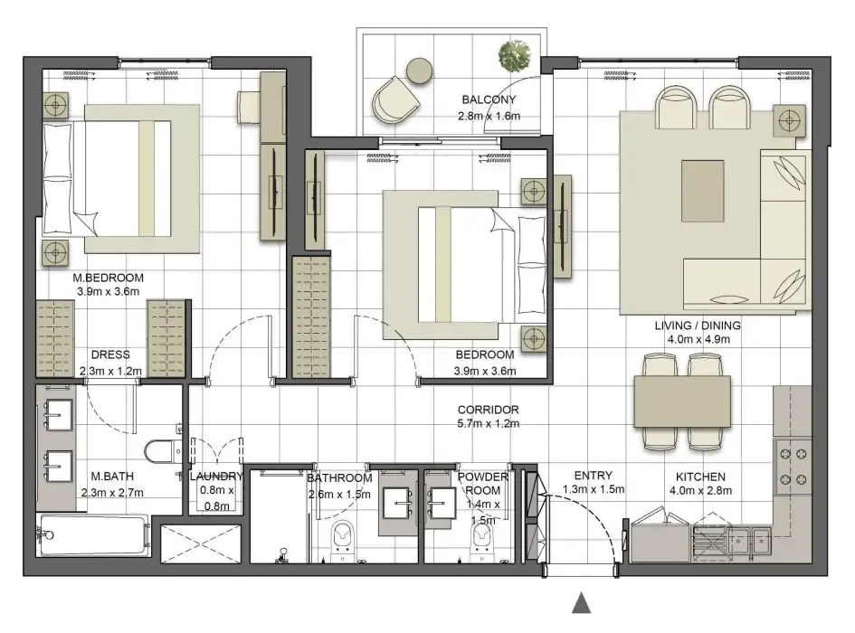 2BR Layout