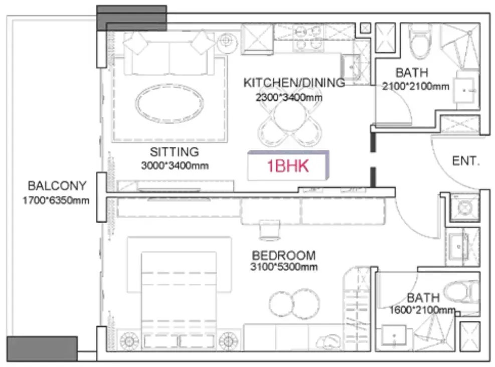 1BR Layout