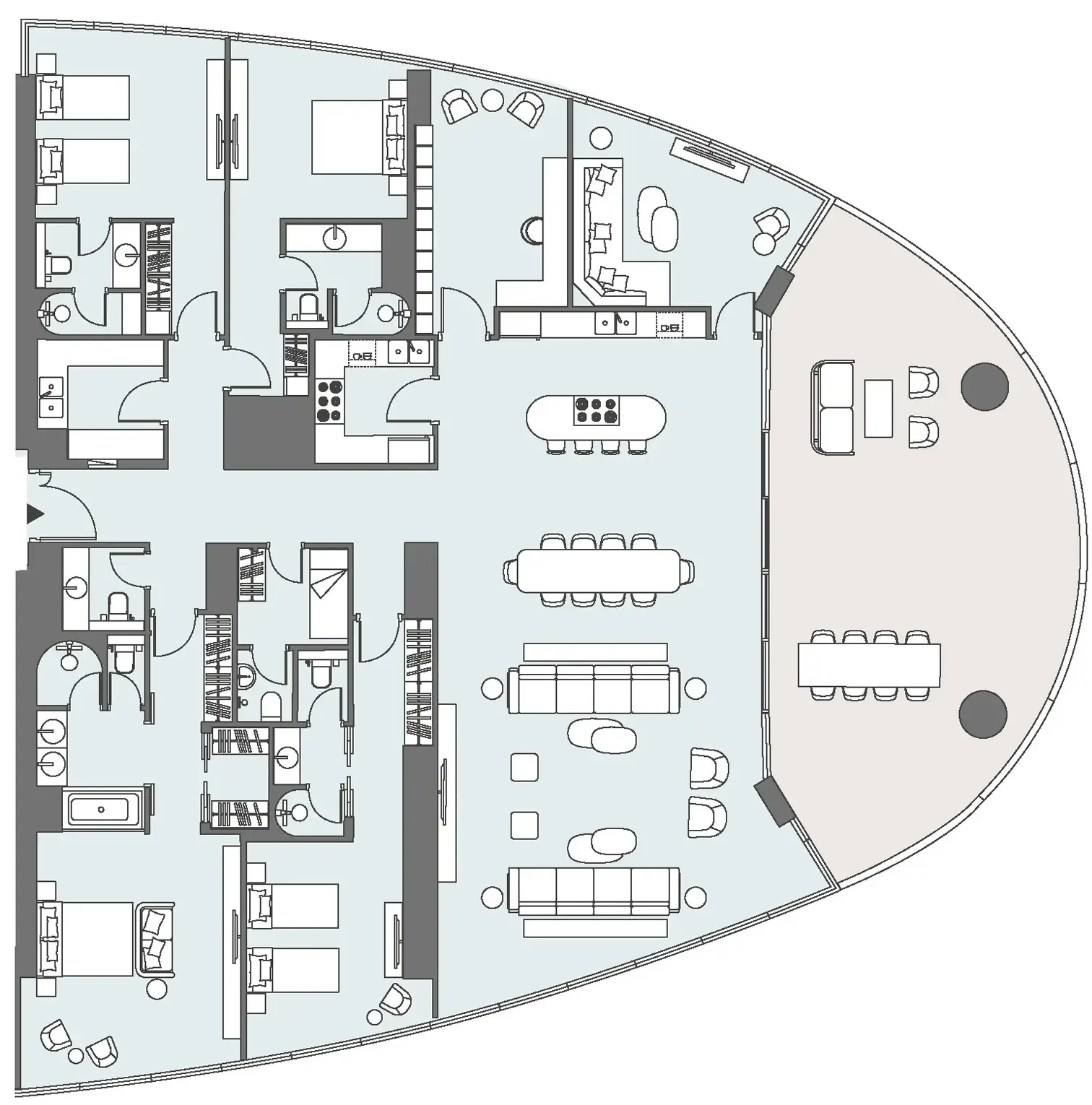 4 bedrooms floor plan