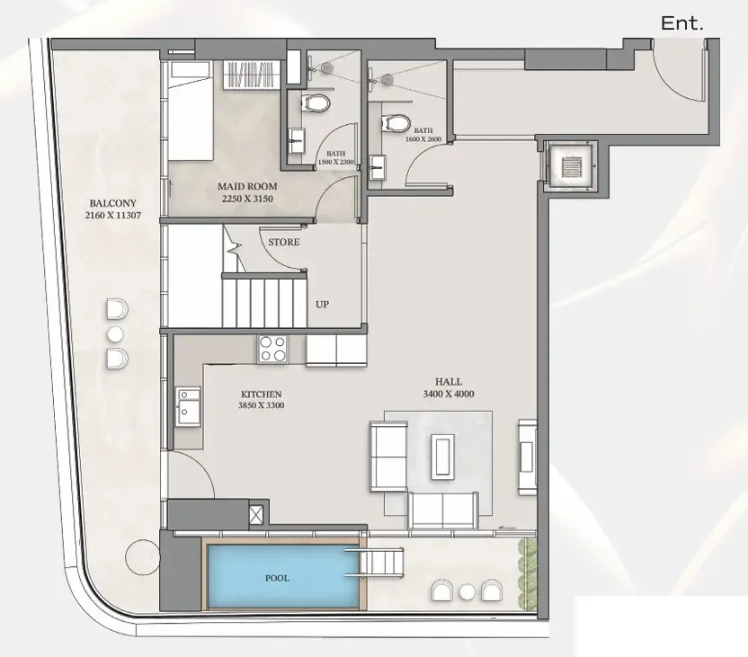 3 bedrooms floor plan