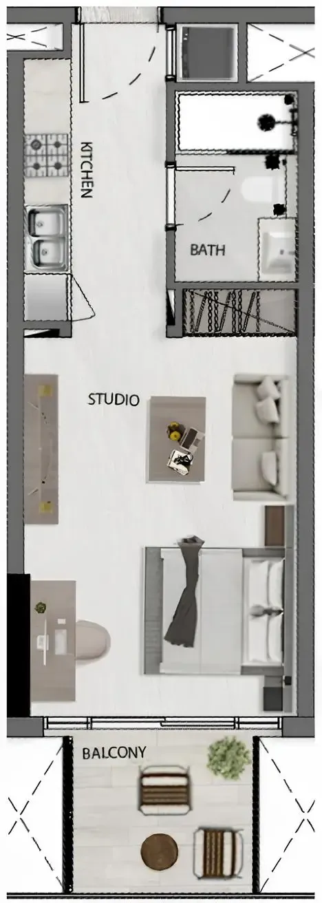 Deca Avana Residences Studio floor plan