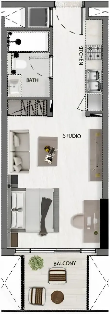 Deca Avana Residences Studio floor plan