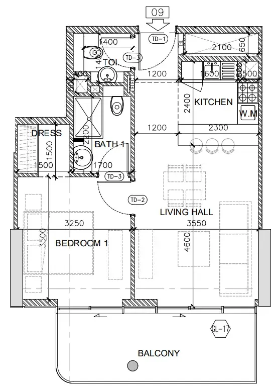 1BR Layout