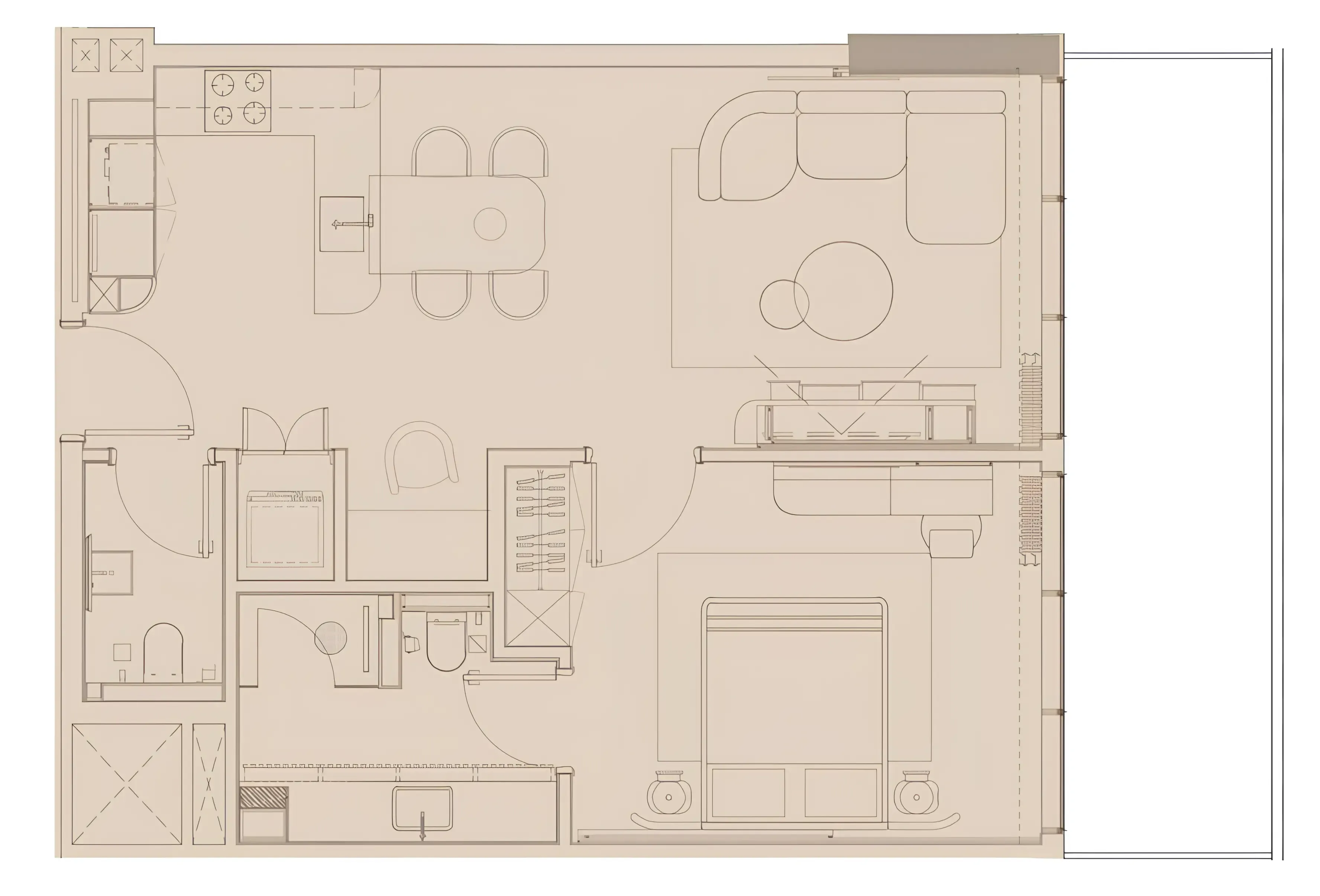 Imtiaz Development Pearl House IV 1BR floor plan