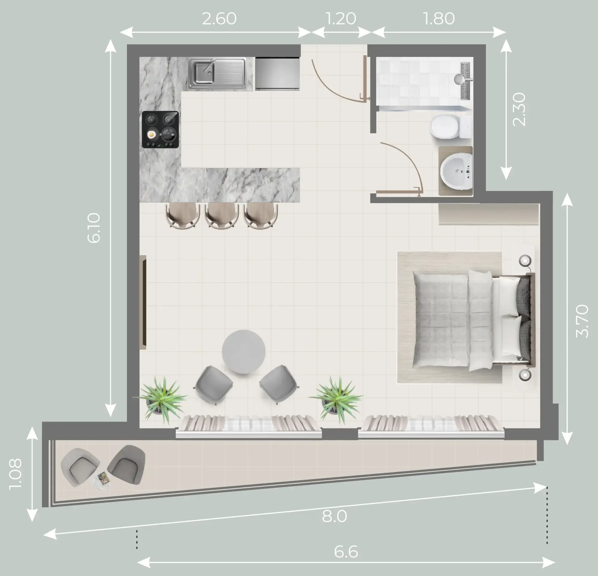 0BR Layout
