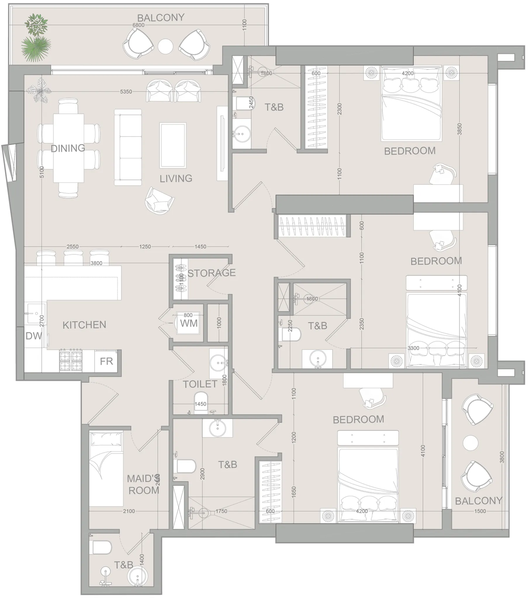 Object 1 AUREL1A Residence 3BR floor plan