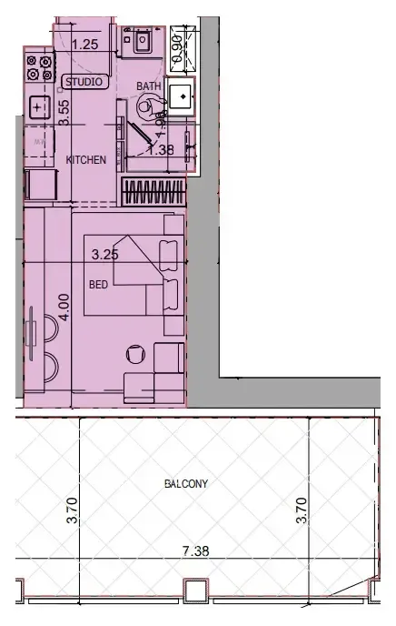 Studio floor plan