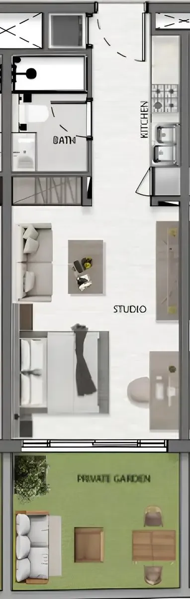 Deca Avana Residences Studio floor plan