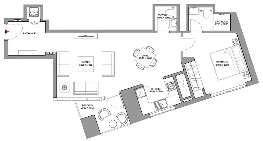1 bed