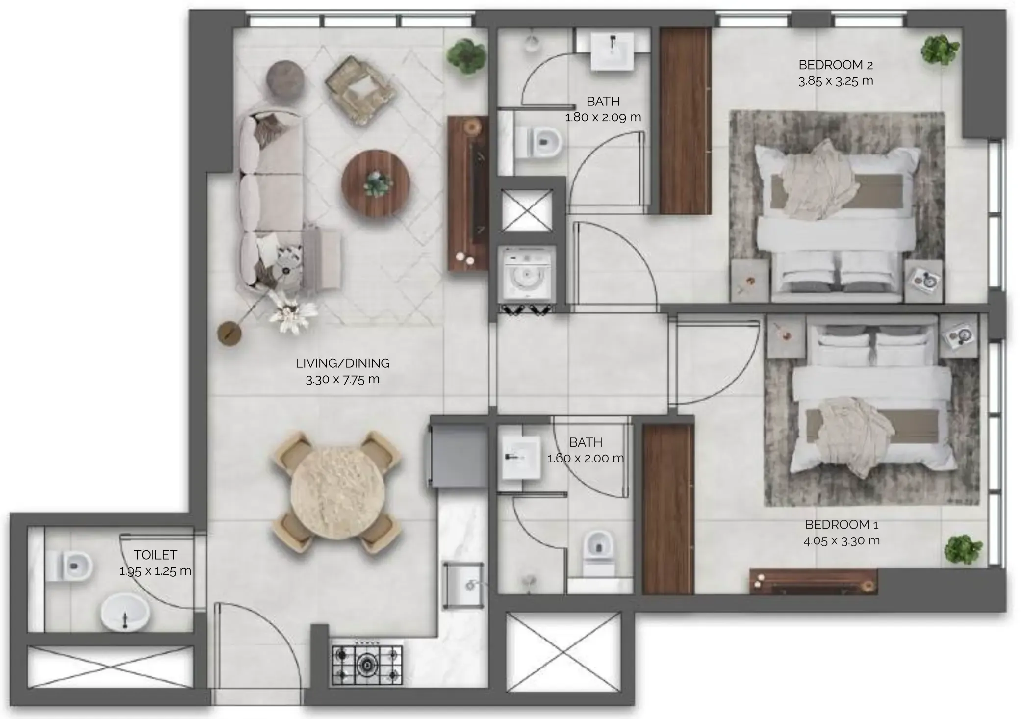 2BR Layout