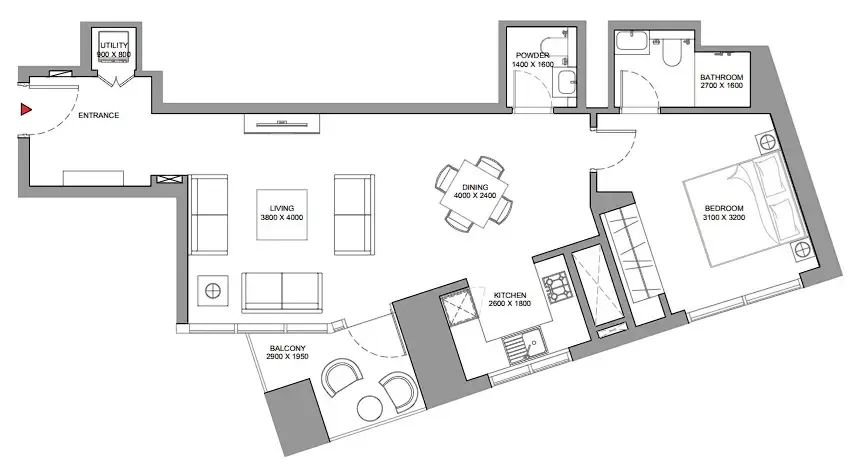 1BR Layout