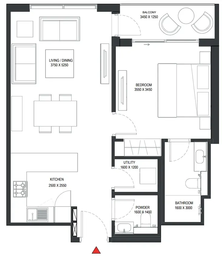 1 bed