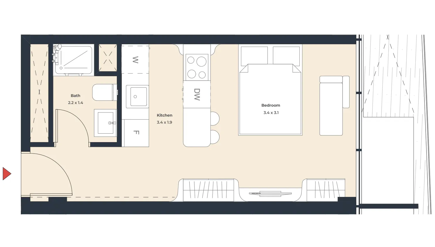 Reportage Heights — 3 Bedrooms floor plan