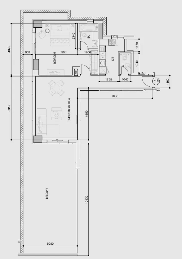 1 bed