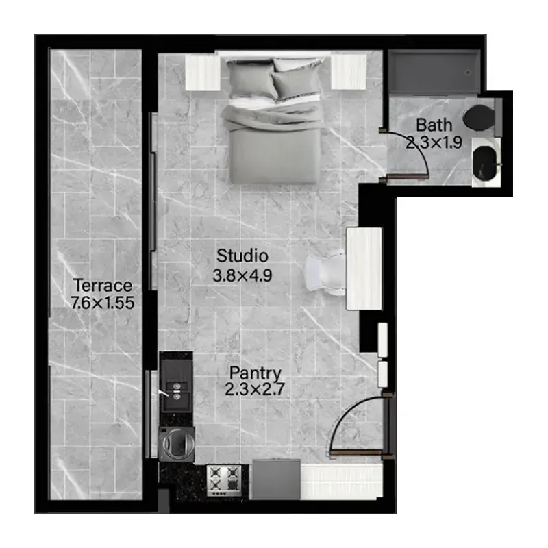 Studio floor plan