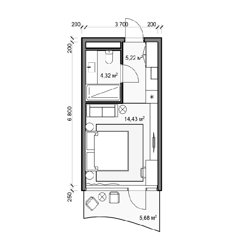 0BR Layout