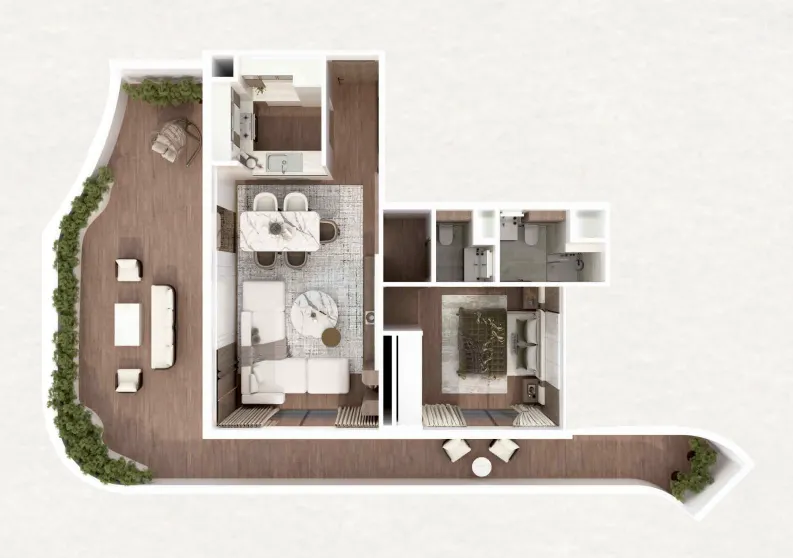 ADE Properties Barari Gate by ADE 1BR floor plan