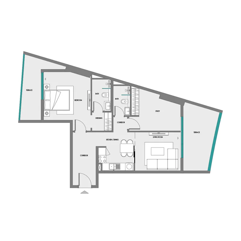 1 bed