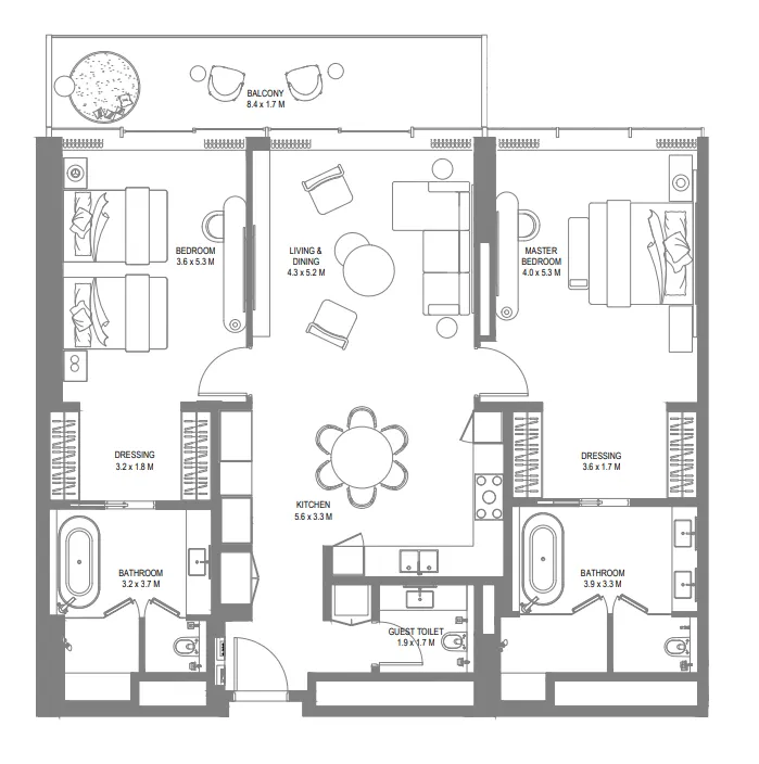 2BR Layout