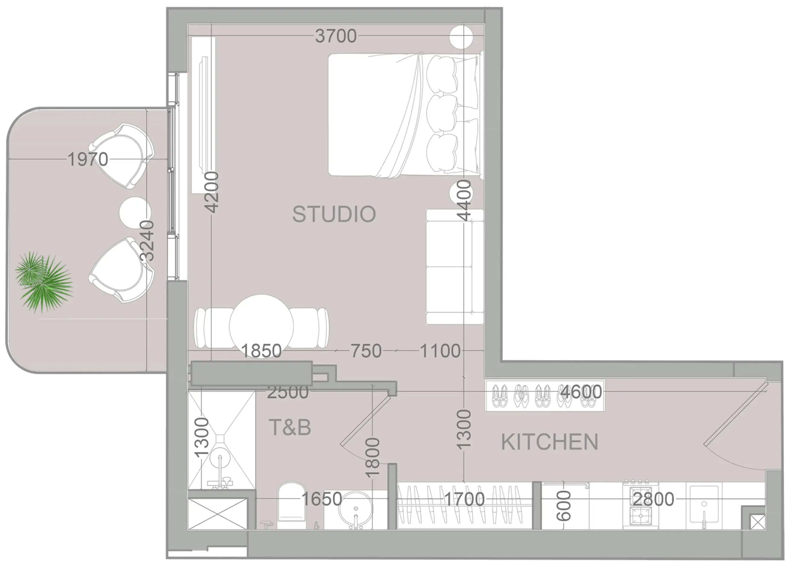 Studio floor plan