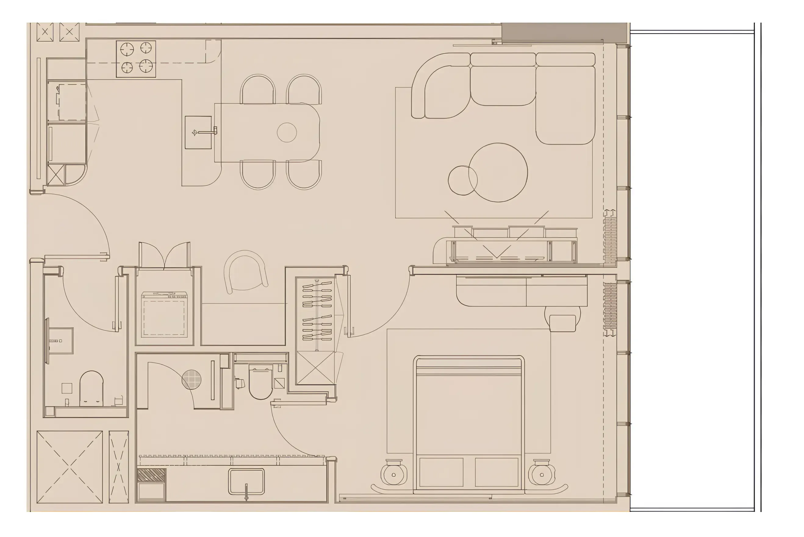 Imtiaz Development Pearl House IV 1BR floor plan