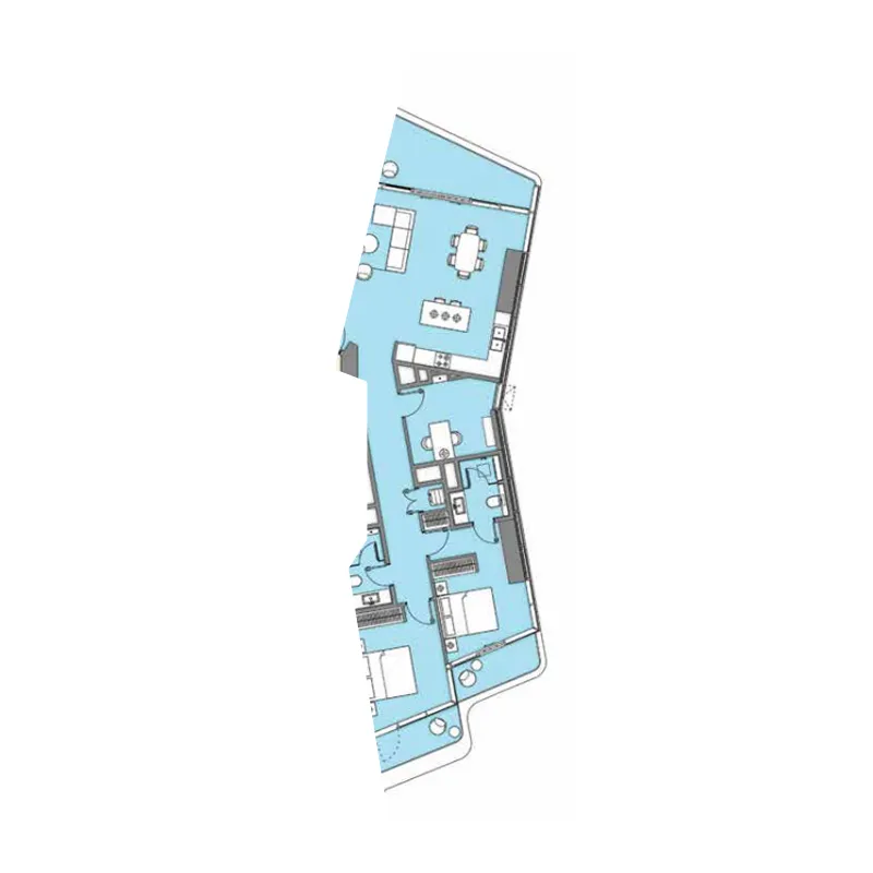 LIV LIV Lux 2BR floor plan
