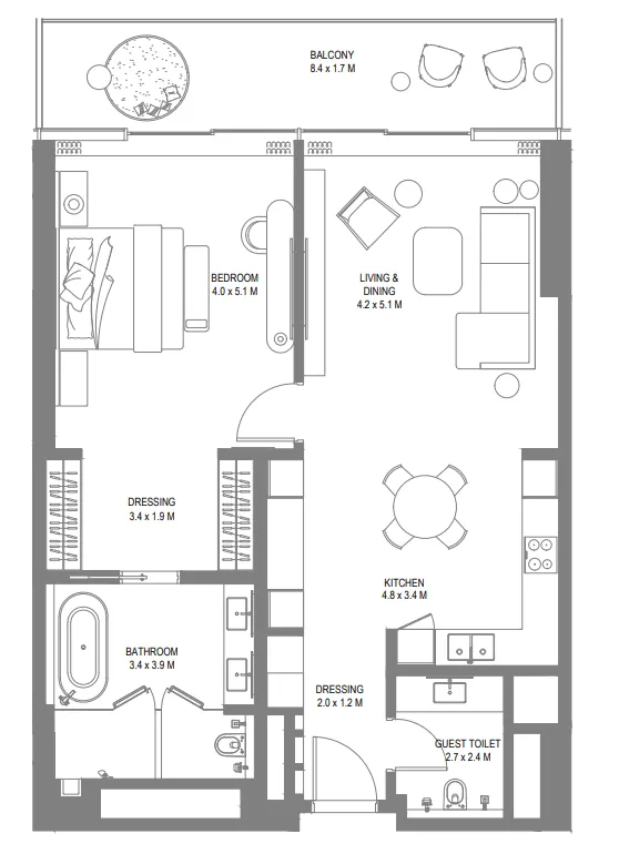 1BR Layout