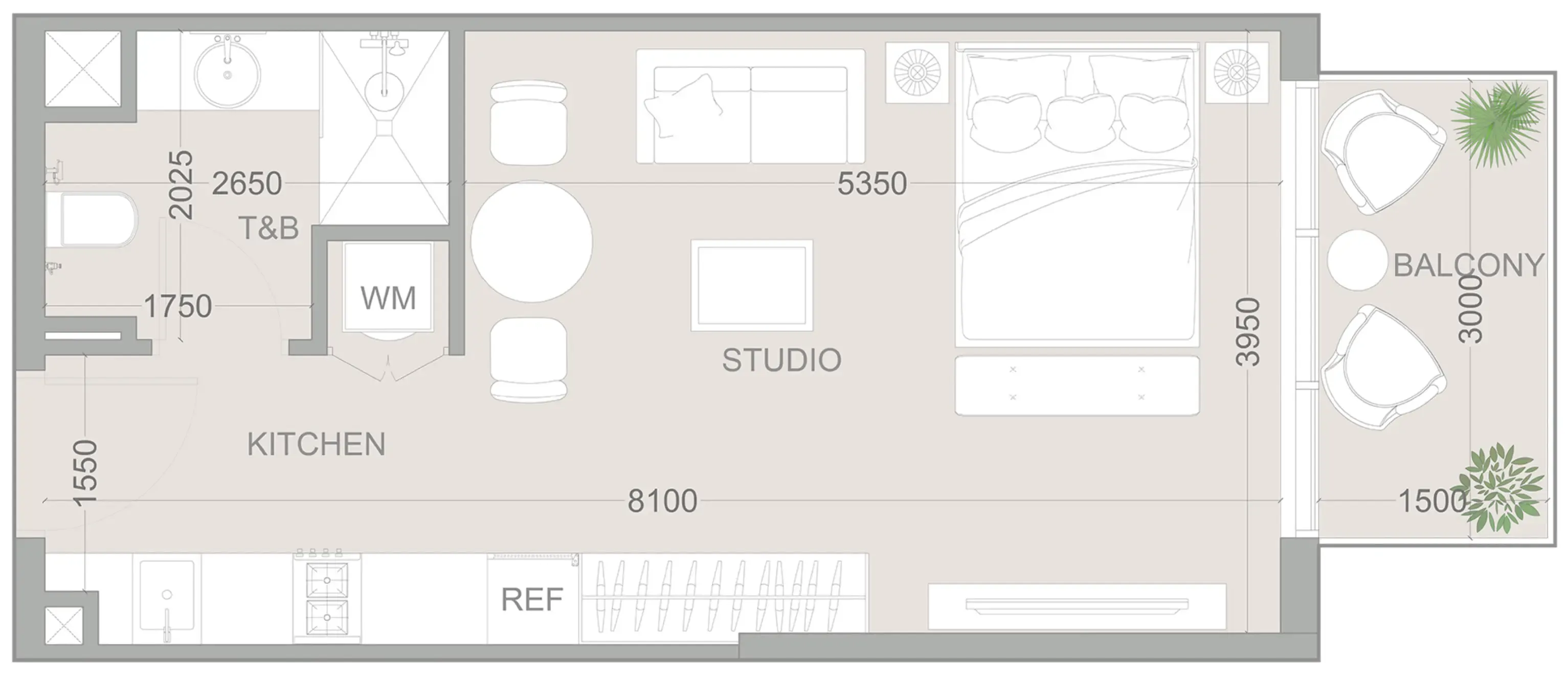 Studio floor plan