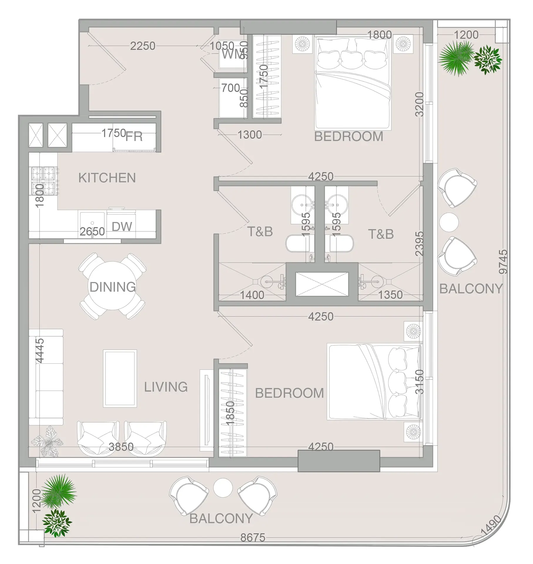 2BR Layout