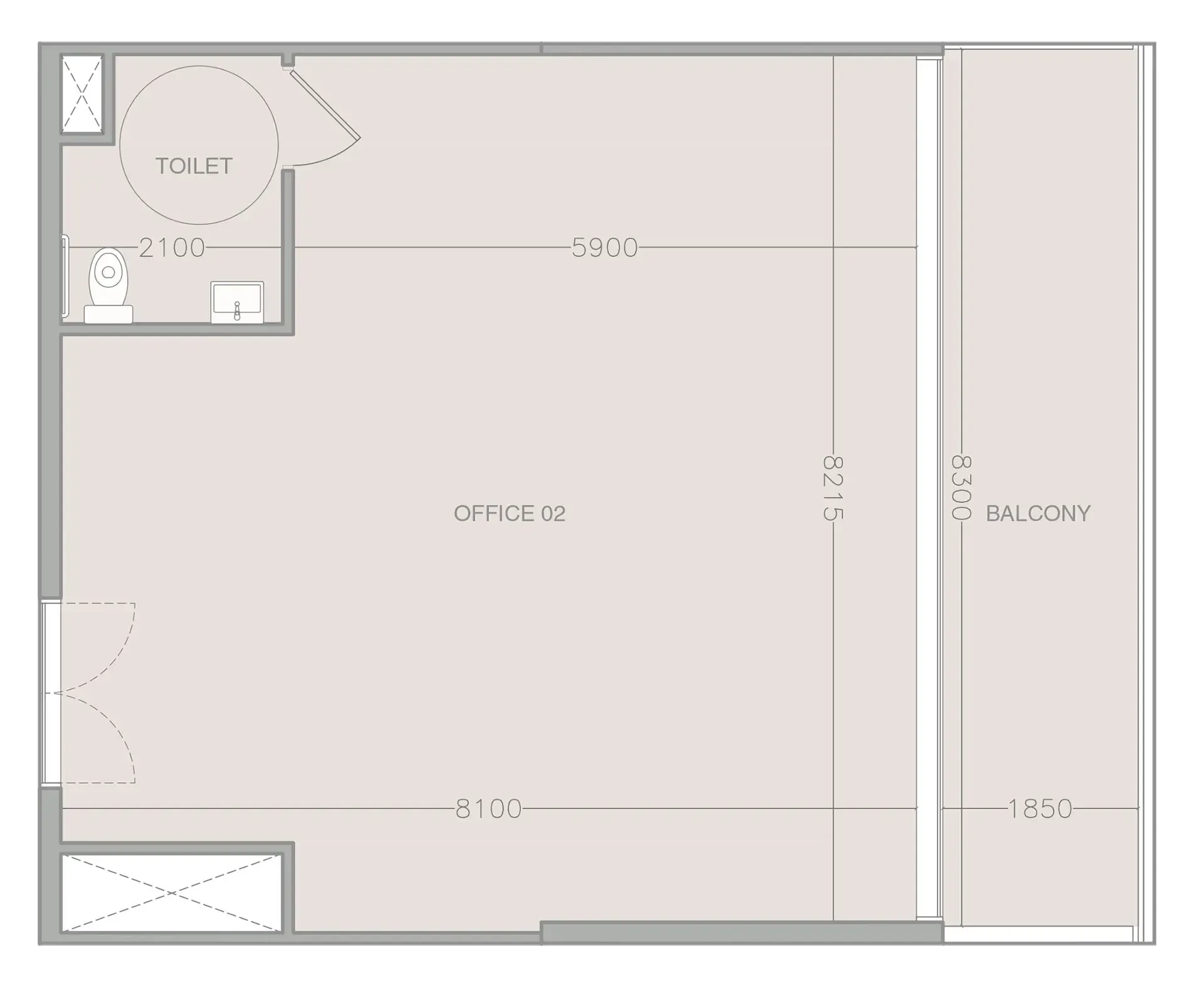 1WOOD Residence 2 — 2 Bedrooms floor plan