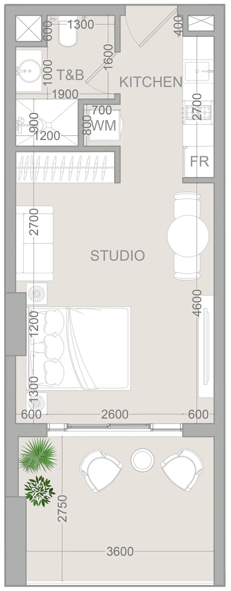 Studio floor plan