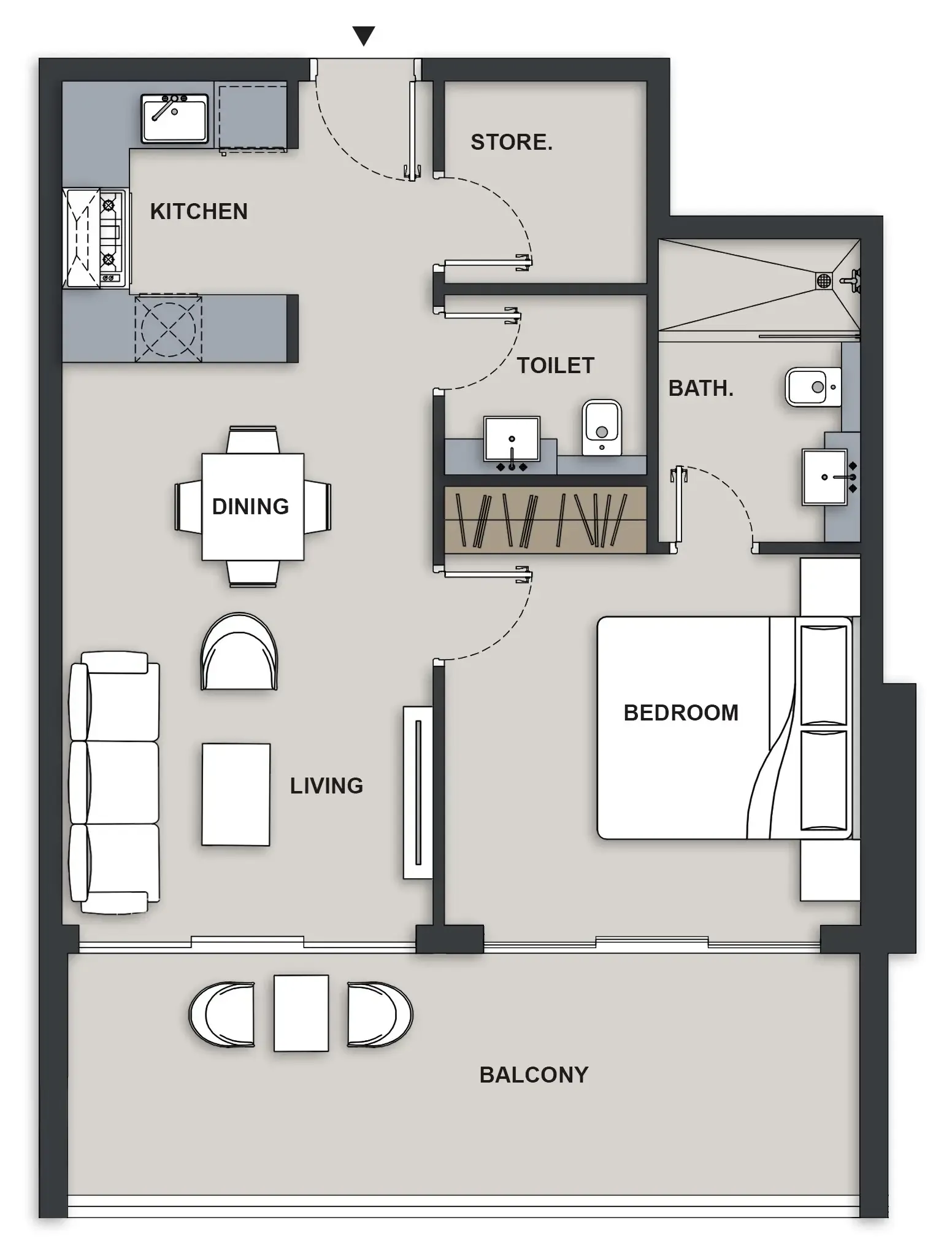 1 bed