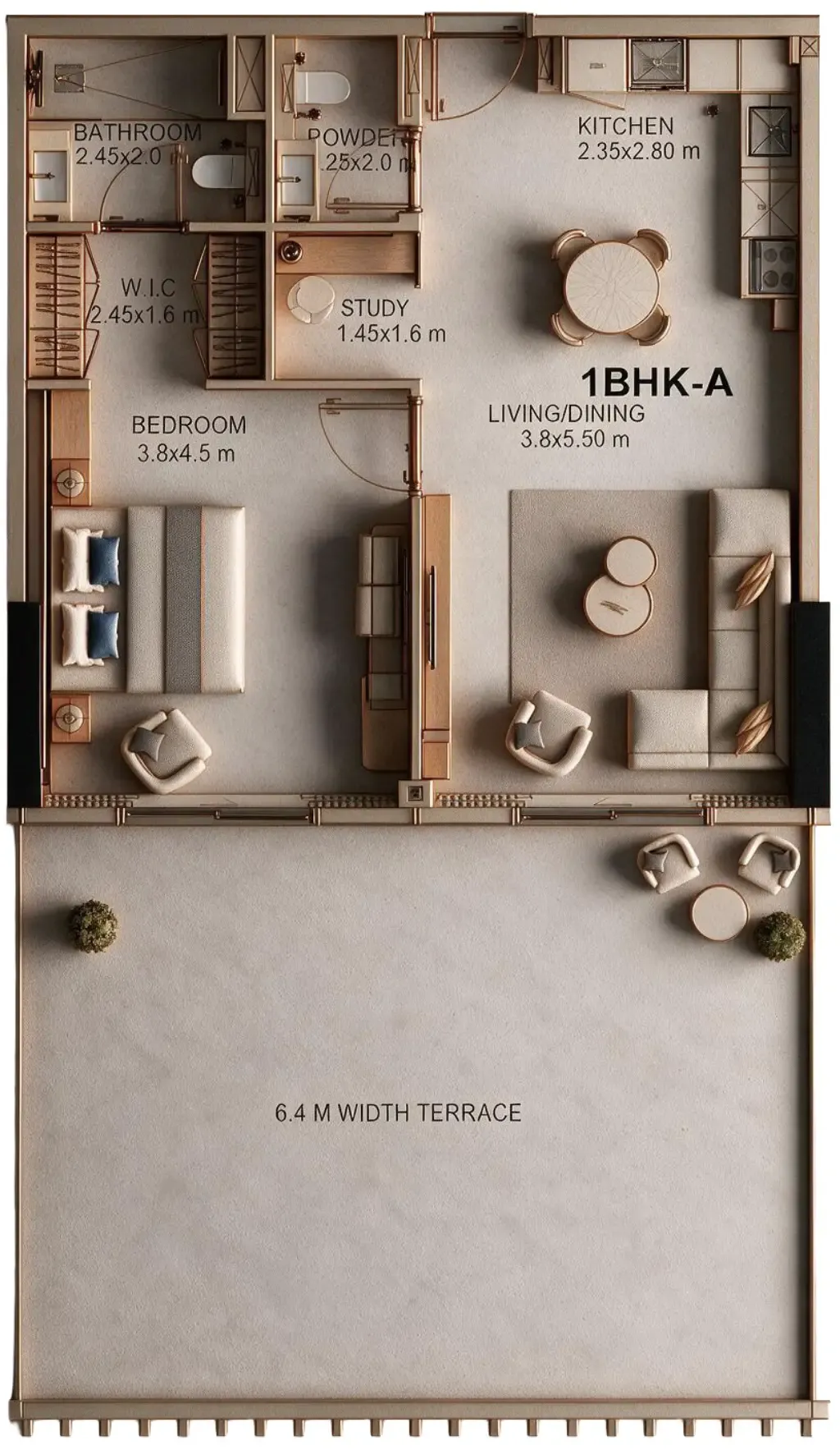 1 bed