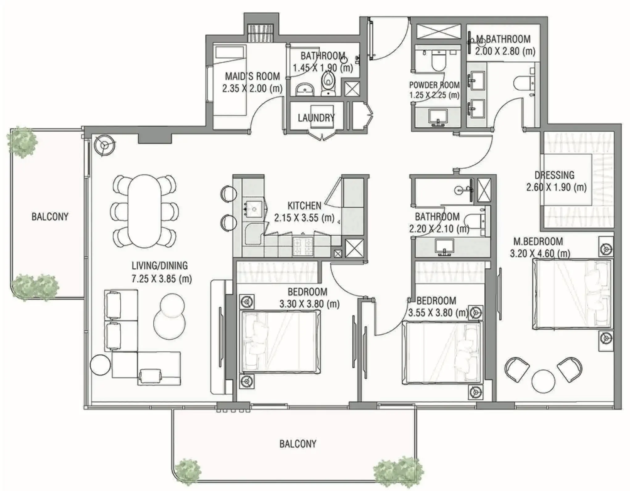 3 bed
