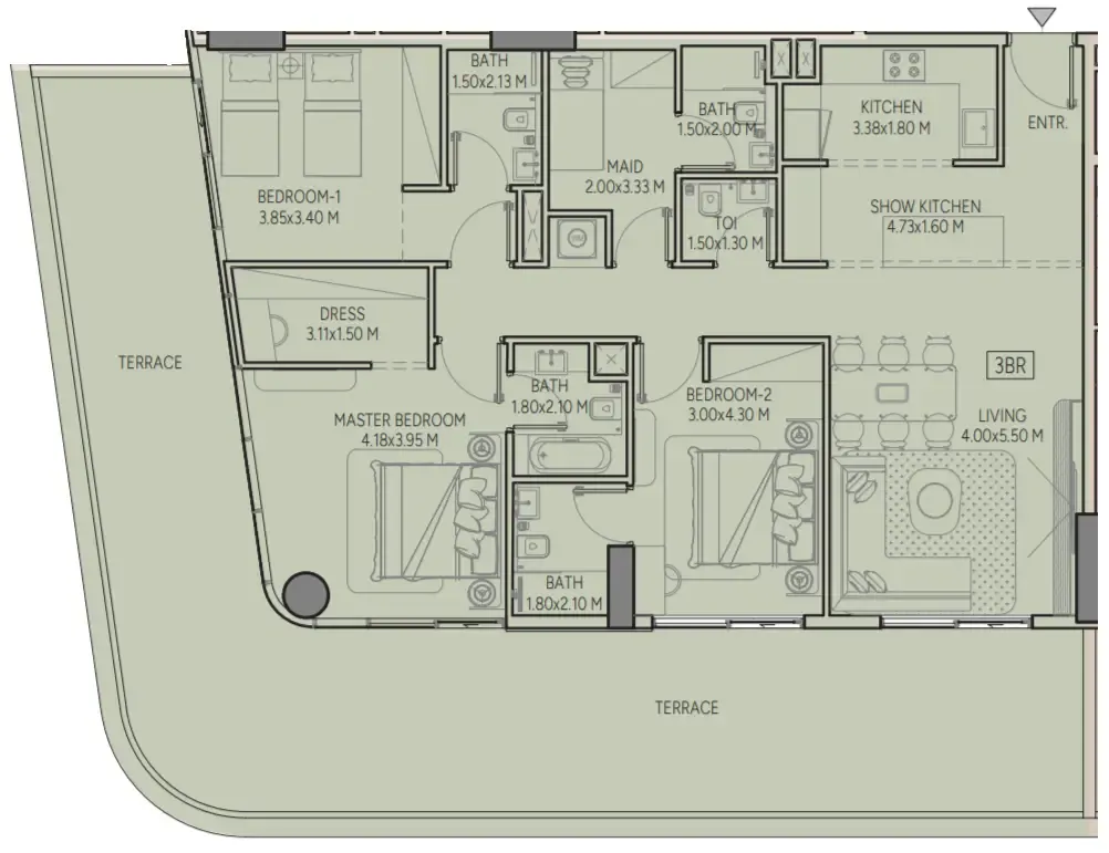 3BR Layout
