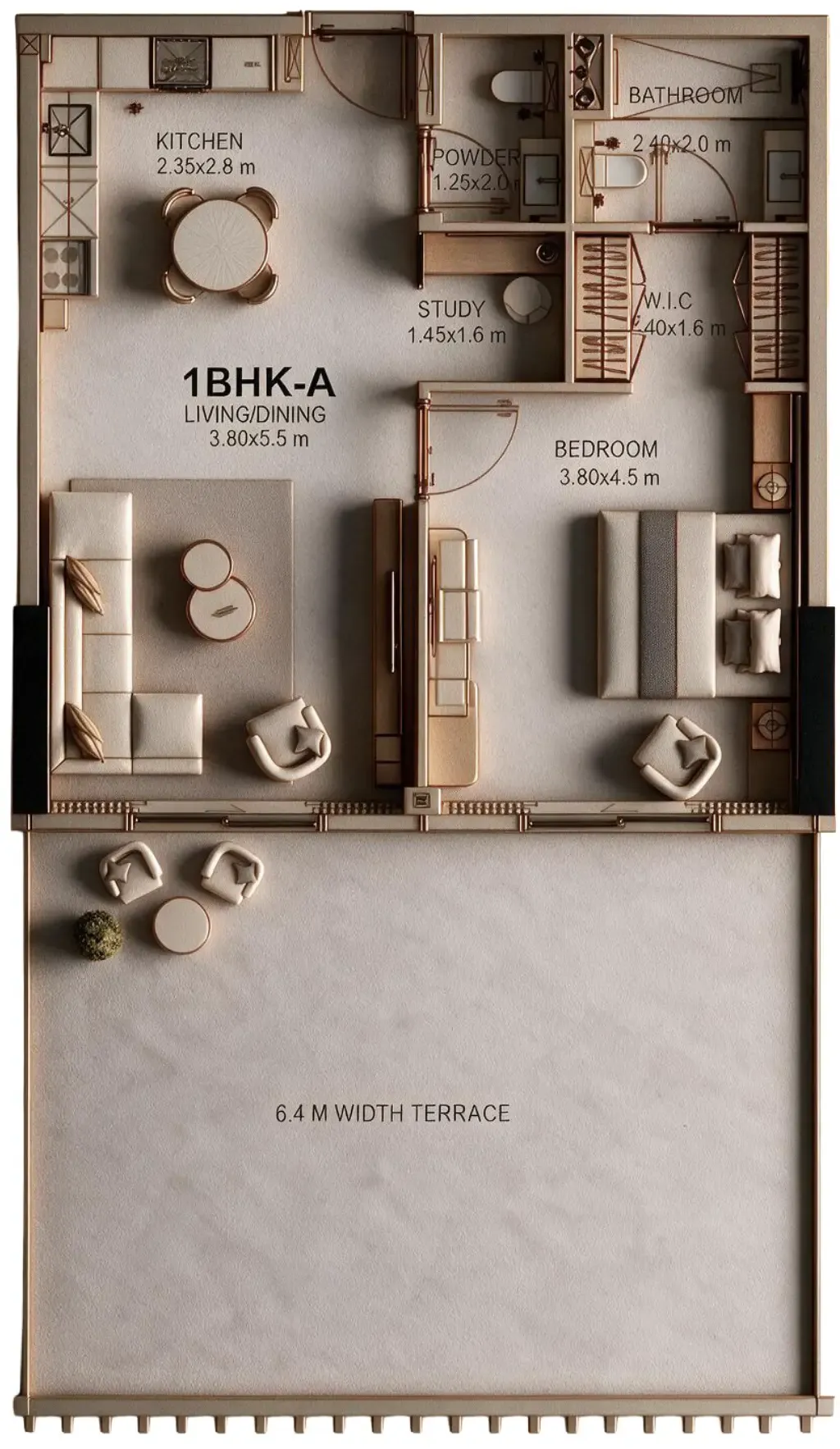 1 bed
