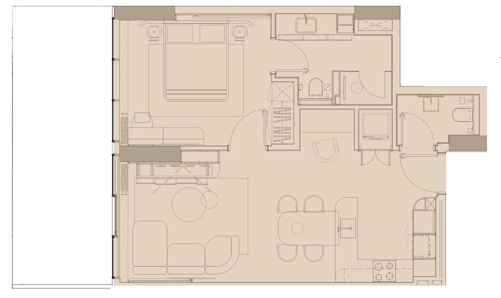 Imtiaz Development Pearl House IV 1BR floor plan