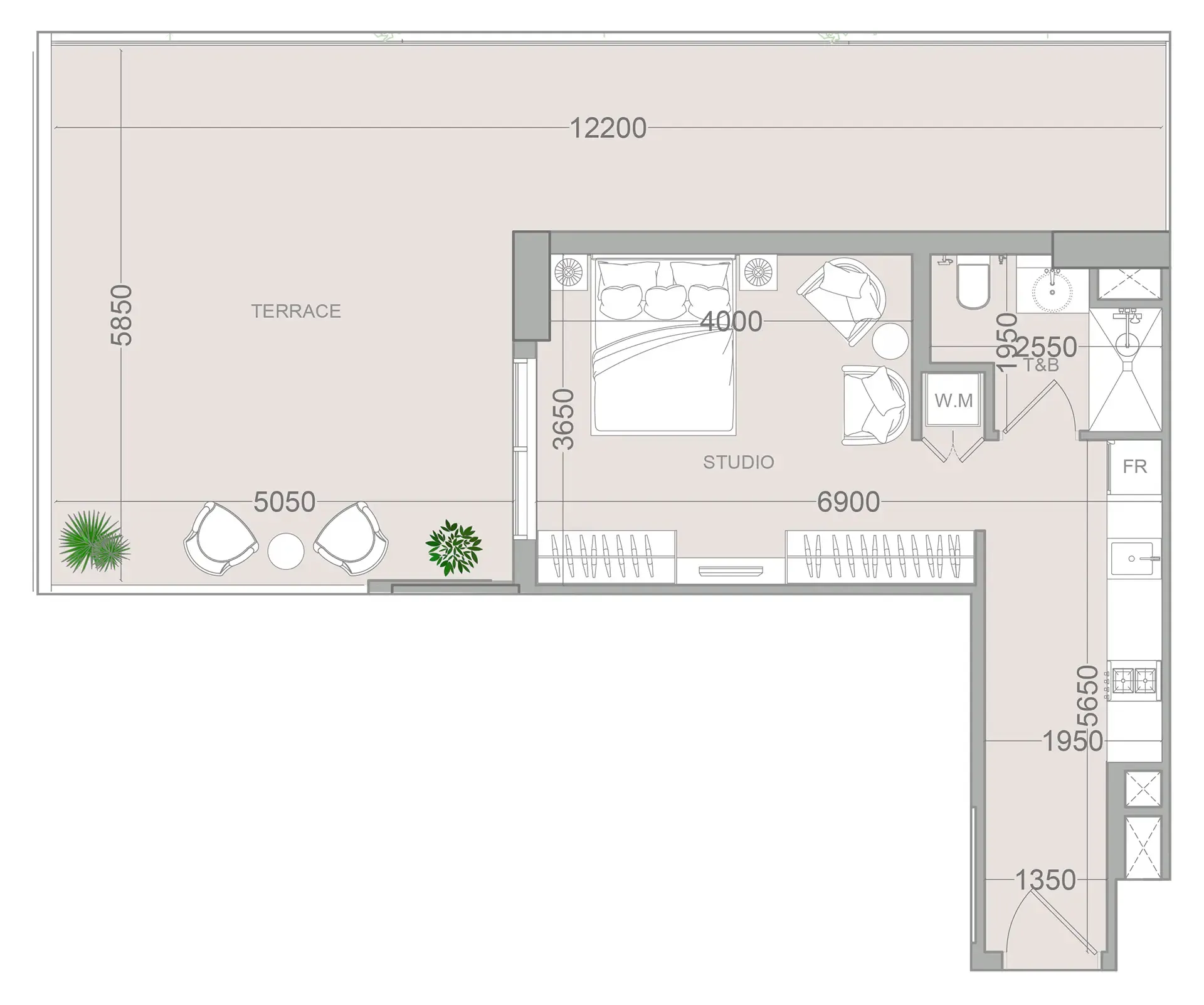 Studio floor plan