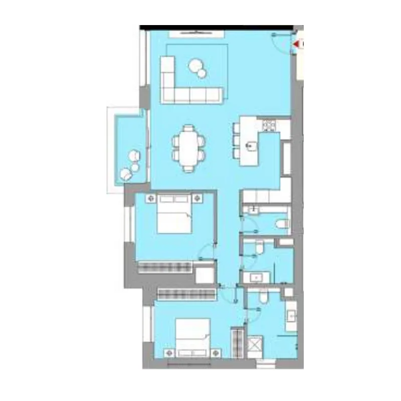 2 bed