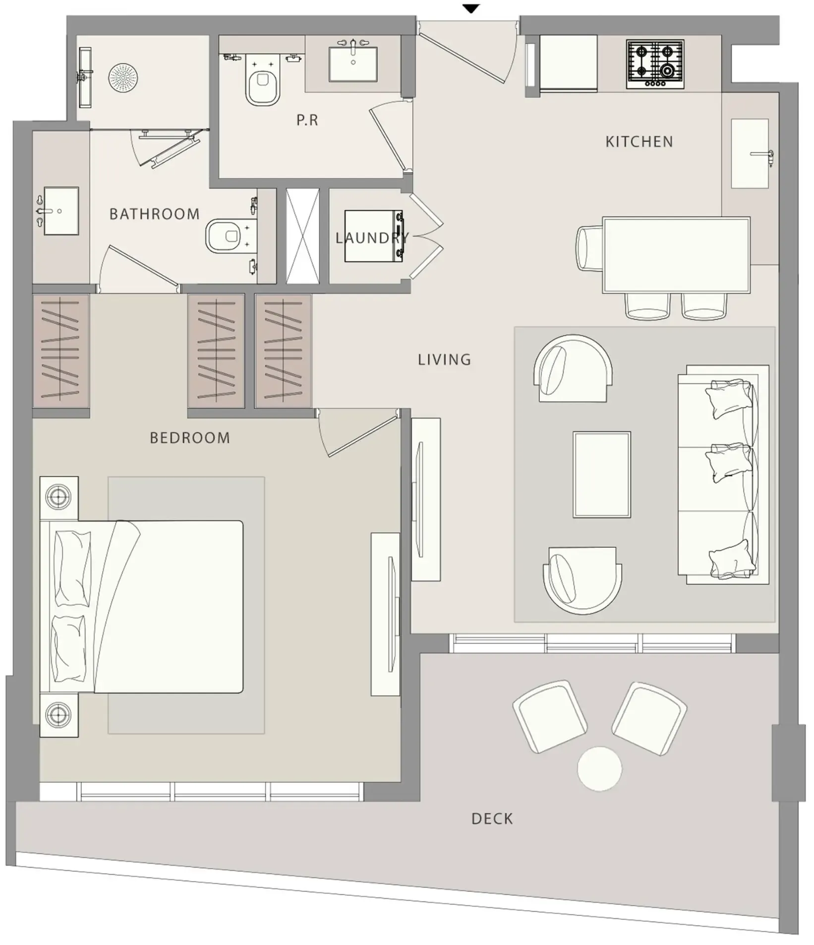 1 bedroom floor plan