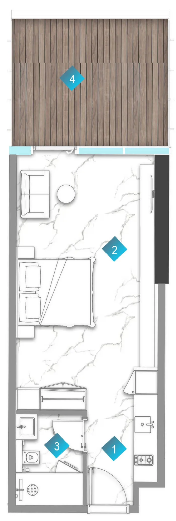 Studio floor plan