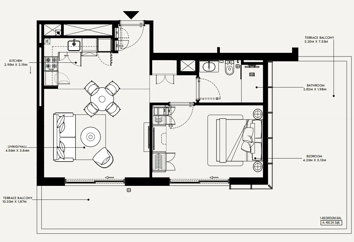 1 bed