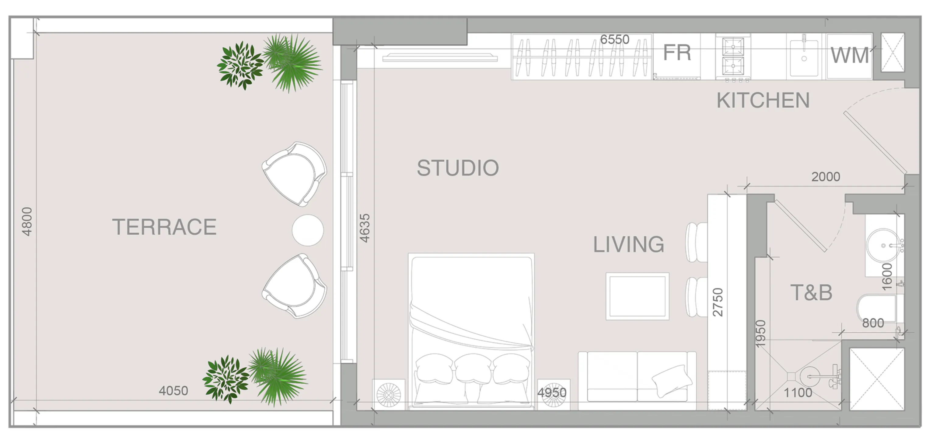 Studio floor plan