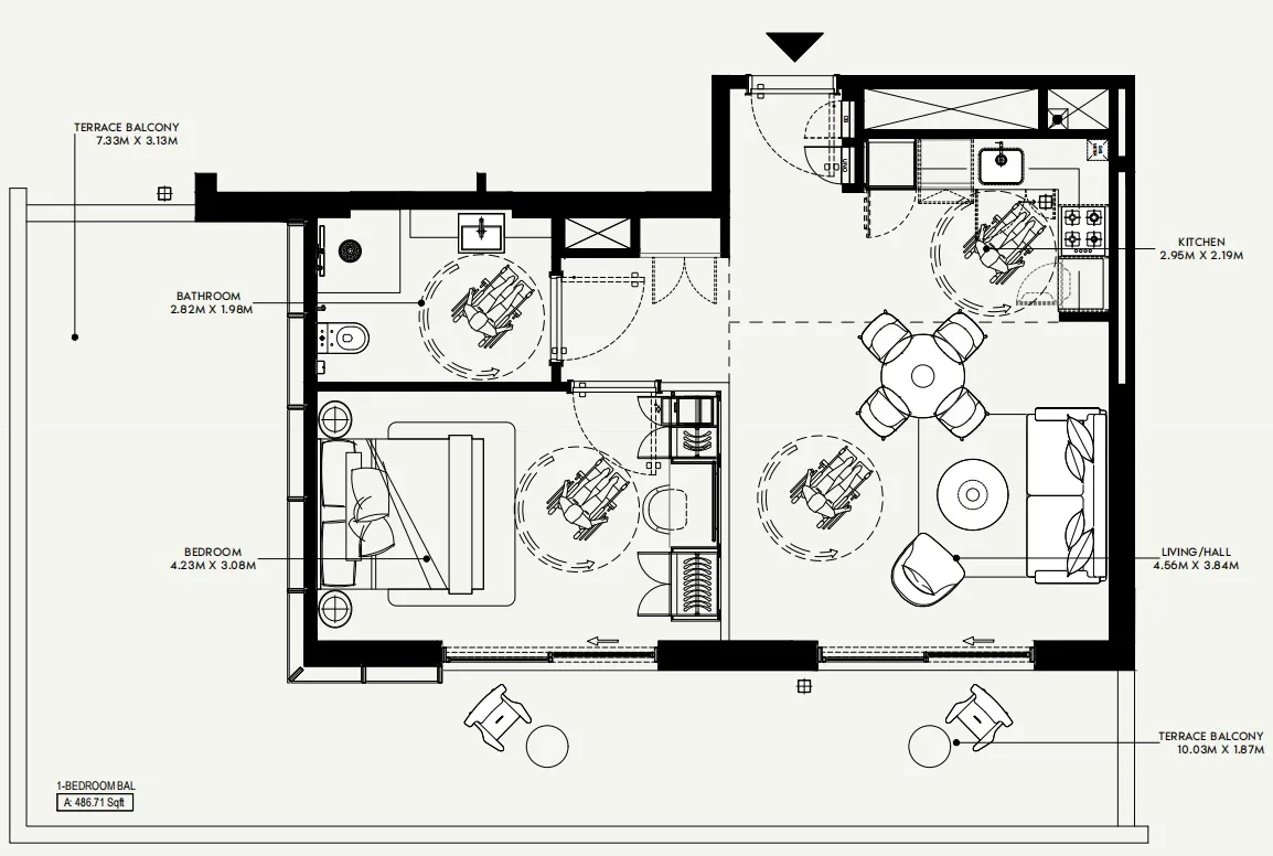 1 bed