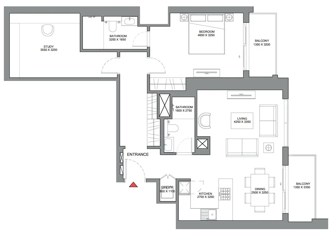 1 bed