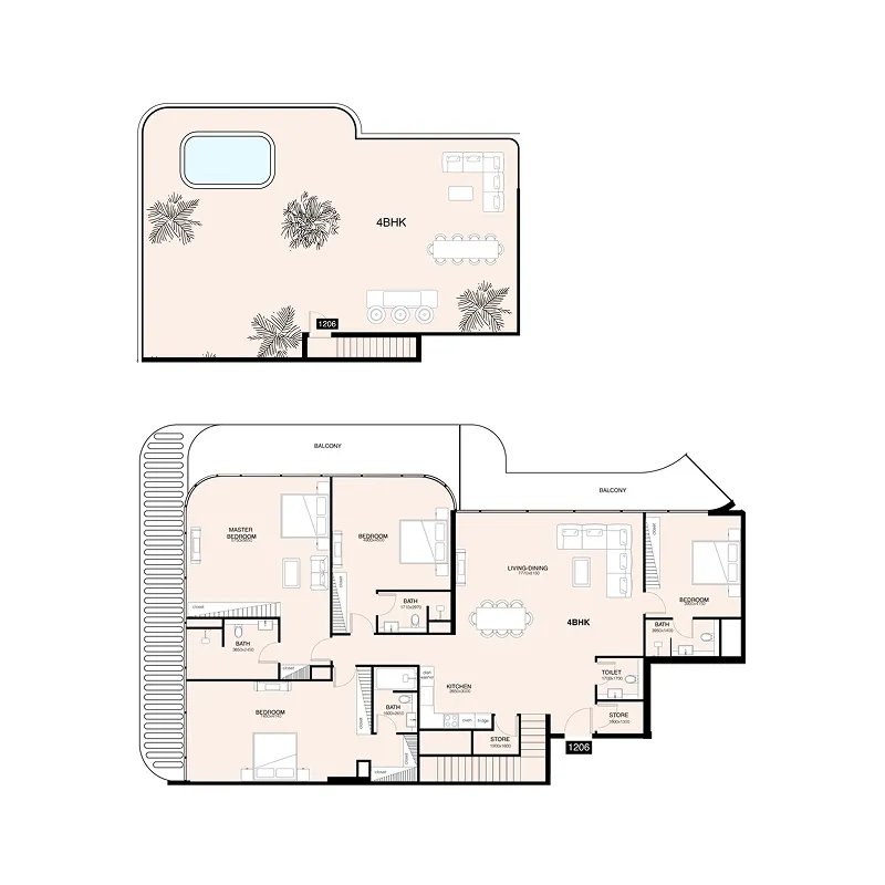Mr. Eight Development Villa Del Gavi 4BR floor plan